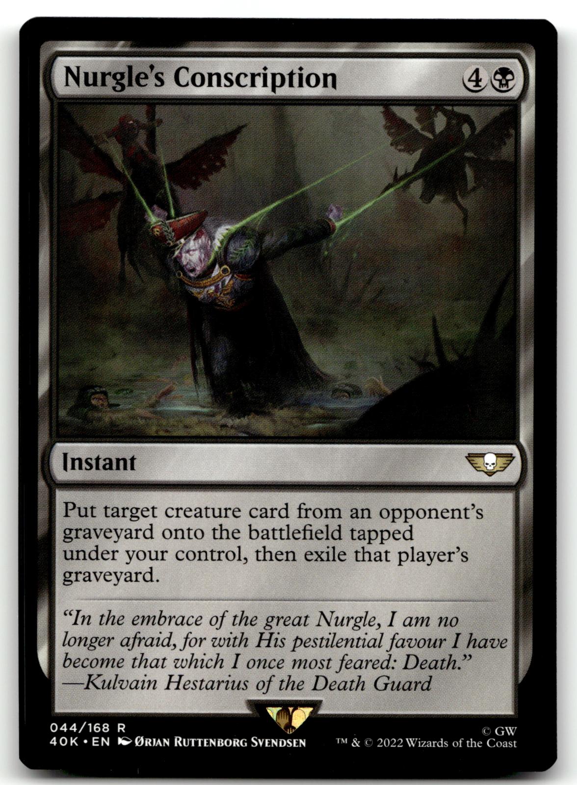 Nurgle's Conscription 44 Universes Beyond: Warhammer 40,000 Magic: The Gathering NM
