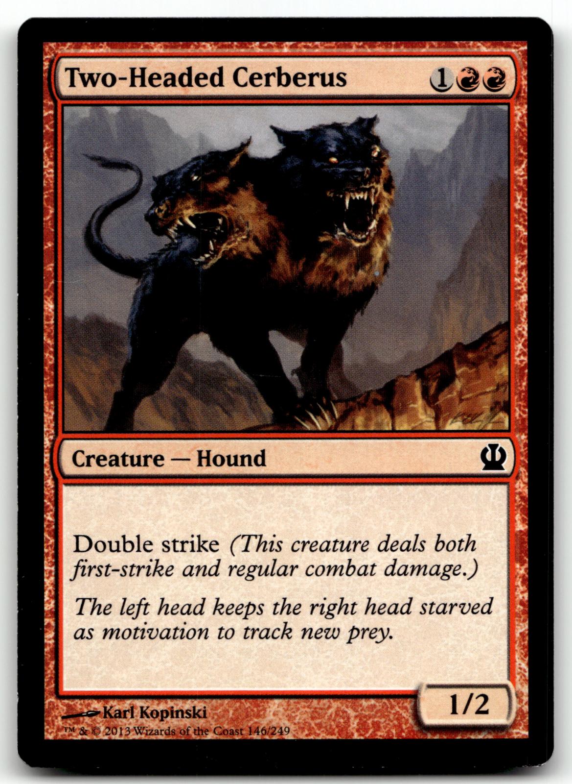 Two-Headed Cerberus 146 Common Theros Magic: The Gathering Near Mint