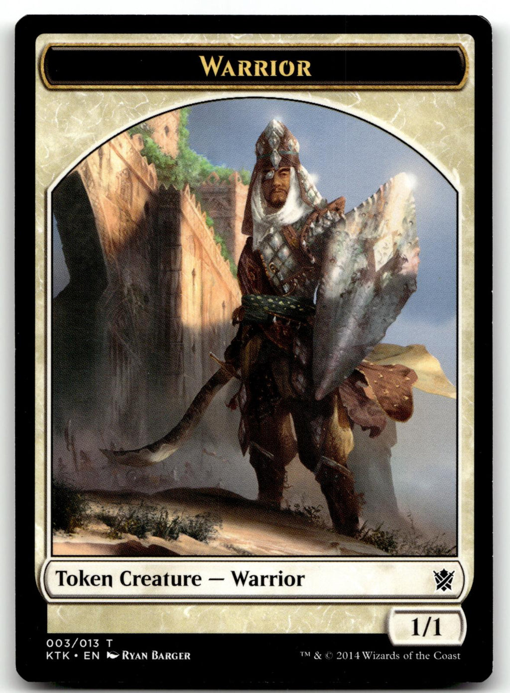 Warrior Token (003) 3 Token Khans of Tarkir Magic: The Gathering Near Mint