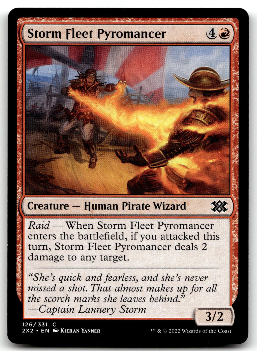 Storm Fleet Pyromancer 126 Common Double Masters 2022 Magic: The Gathering NM