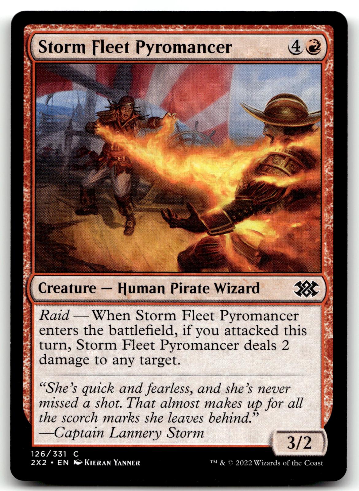 Storm Fleet Pyromancer 126 Common Double Masters 2022 Magic: The Gathering NM