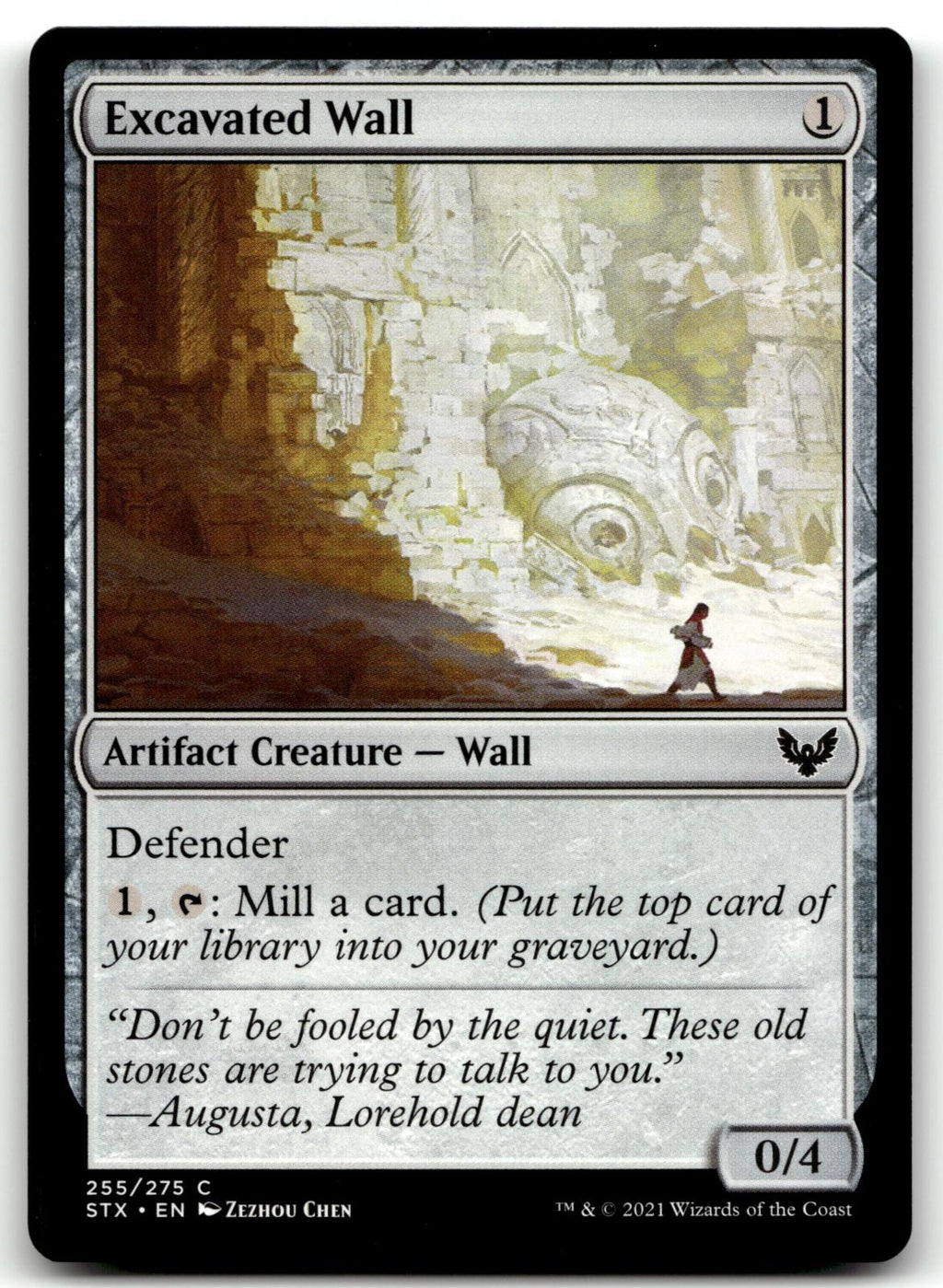 Excavated Wall 255 Common Strixhaven: School of Mages Magic: The Gathering NM