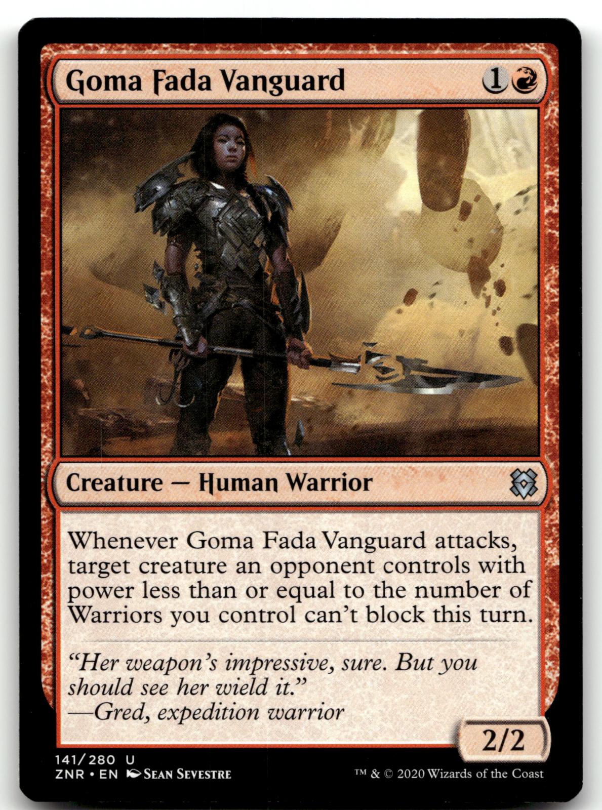 Goma Fada Vanguard 141 Uncommon Zendikar Rising Magic: The Gathering Near Mint