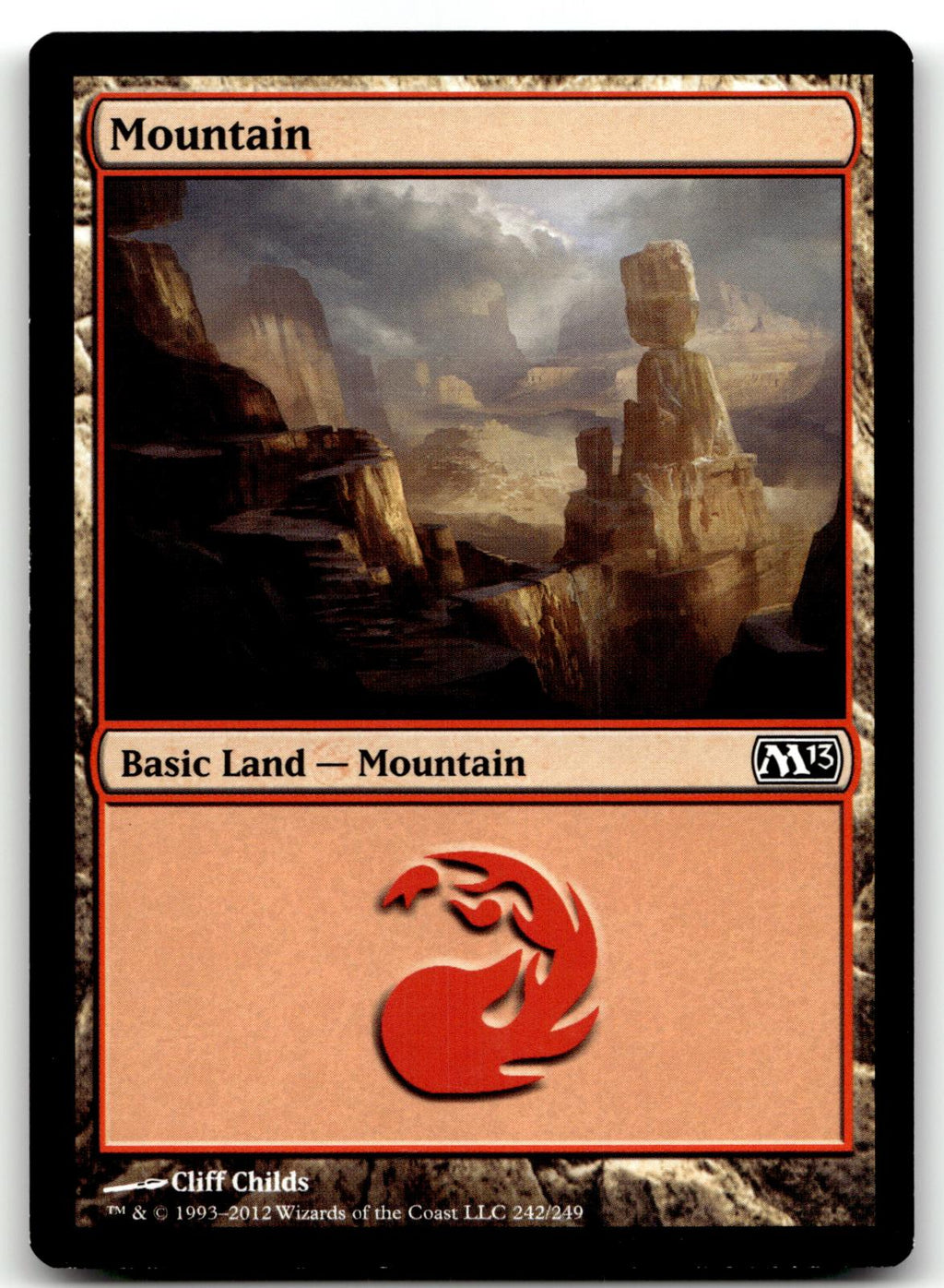Mountain (242) 242 Land Magic 2013 (M13) Magic: The Gathering Near Mint