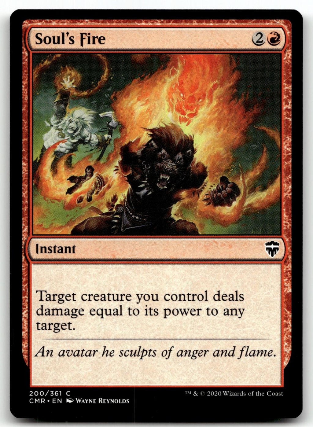 Soul's Fire 200 Common Commander Legends Magic: The Gathering Near Mint