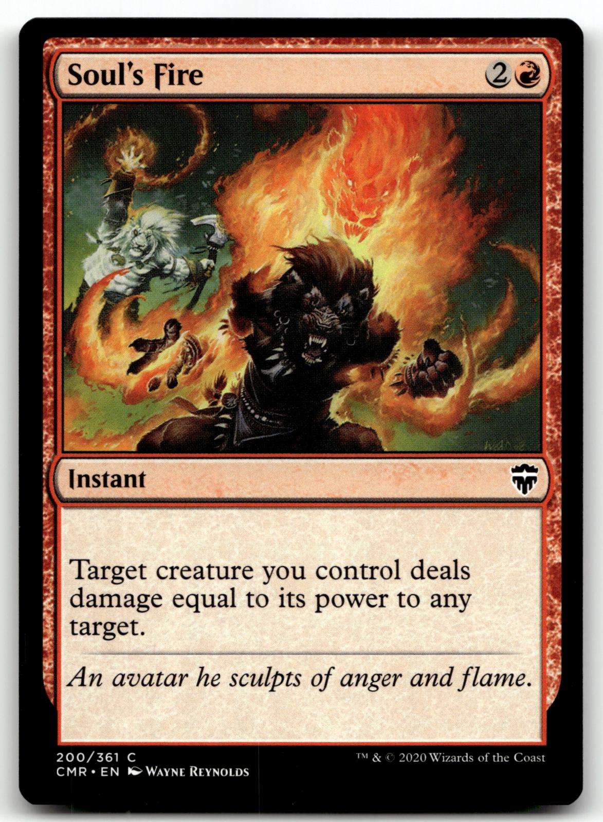 Soul's Fire 200 Common Commander Legends Magic: The Gathering Near Mint