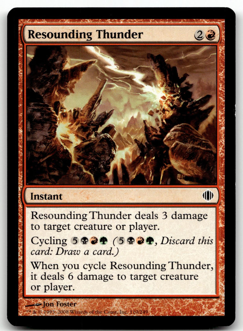 Resounding Thunder 110 Common Shards of Alara Magic: The Gathering Near Mint