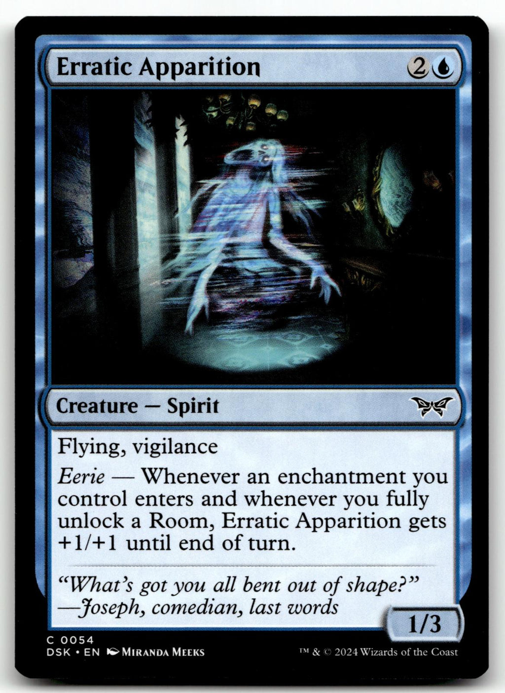 Erratic Apparition 54 Common Duskmourn: House of Horror Magic: The Gathering NM