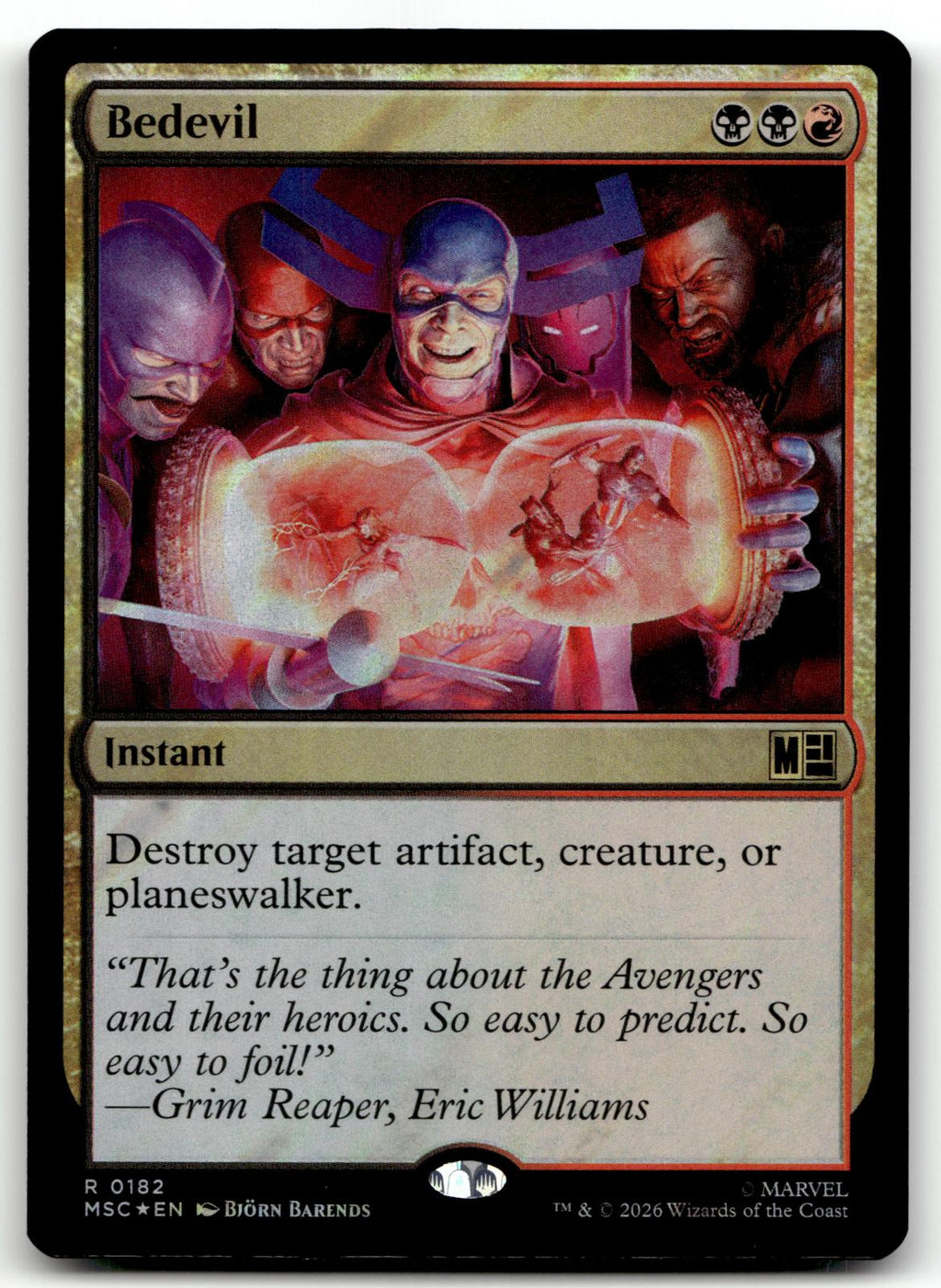 Bedevil 182 Rare Commander: Marvel Super Heroes Magic: The Gathering Near Mint
