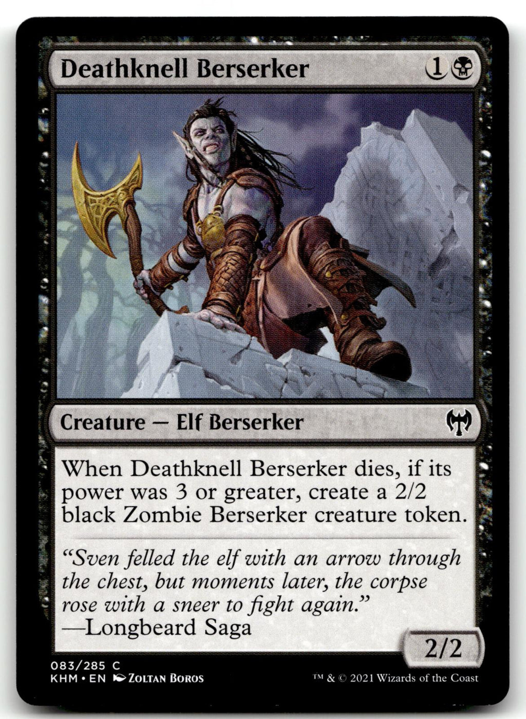 Deathknell Berserker 83 Common Kaldheim Magic: The Gathering Near Mint