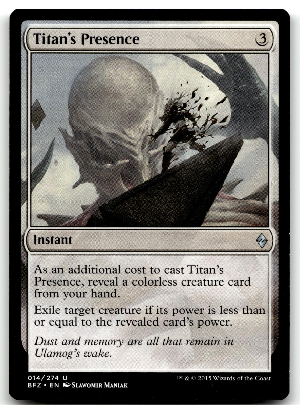 Titan's Presence 14 Uncommon Battle for Zendikar Magic: The Gathering Near Mint