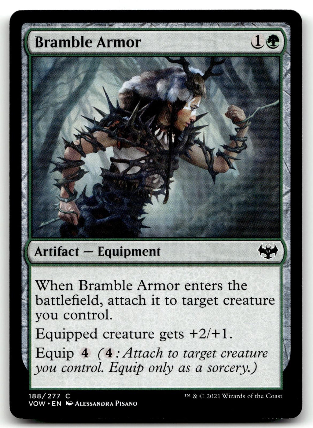Bramble Armor 188 Common Innistrad: Crimson Vow Magic: The Gathering Near Mint