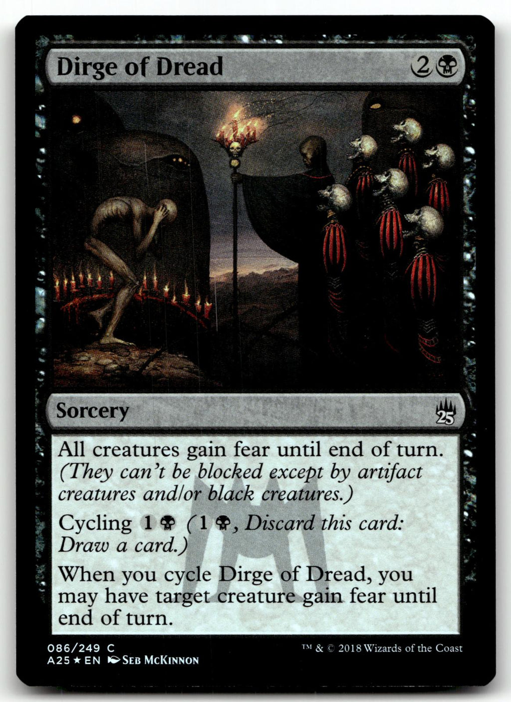 Dirge of Dread 86 Common Masters 25 Magic: The Gathering Foil Near Mint