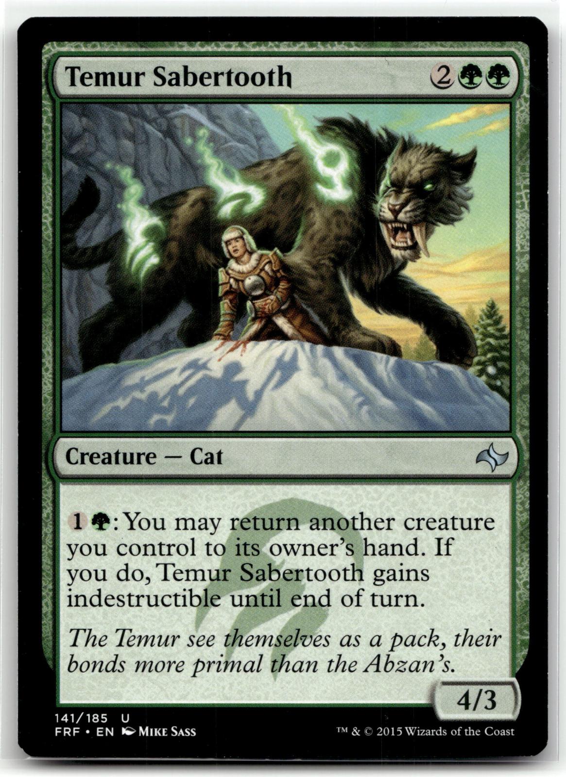 Temur Sabertooth 141 Uncommon Fate Reforged Magic: The Gathering Near Mint