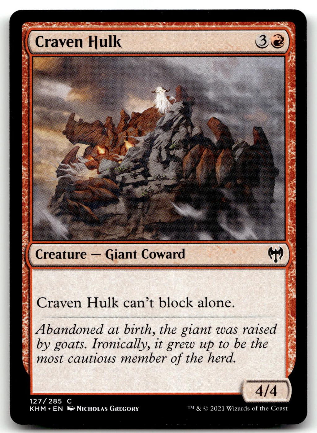 Craven Hulk 127 Common Kaldheim Magic: The Gathering Near Mint