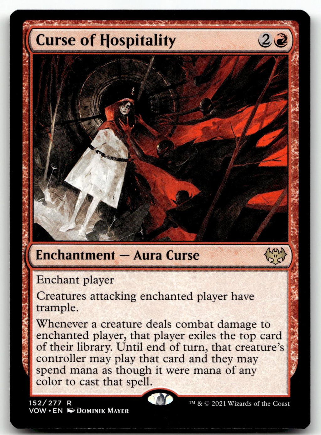 Curse of Hospitality 152 Rare Innistrad: Crimson Vow Magic: The Gathering NM