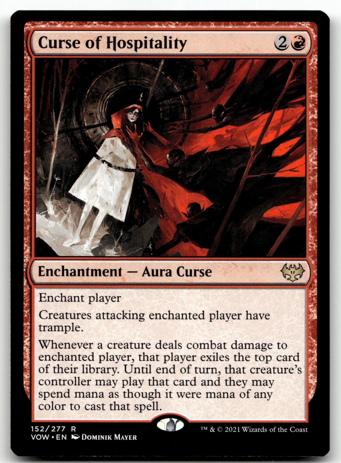 Curse of Hospitality 152 Rare Innistrad: Crimson Vow Magic: The Gathering NM