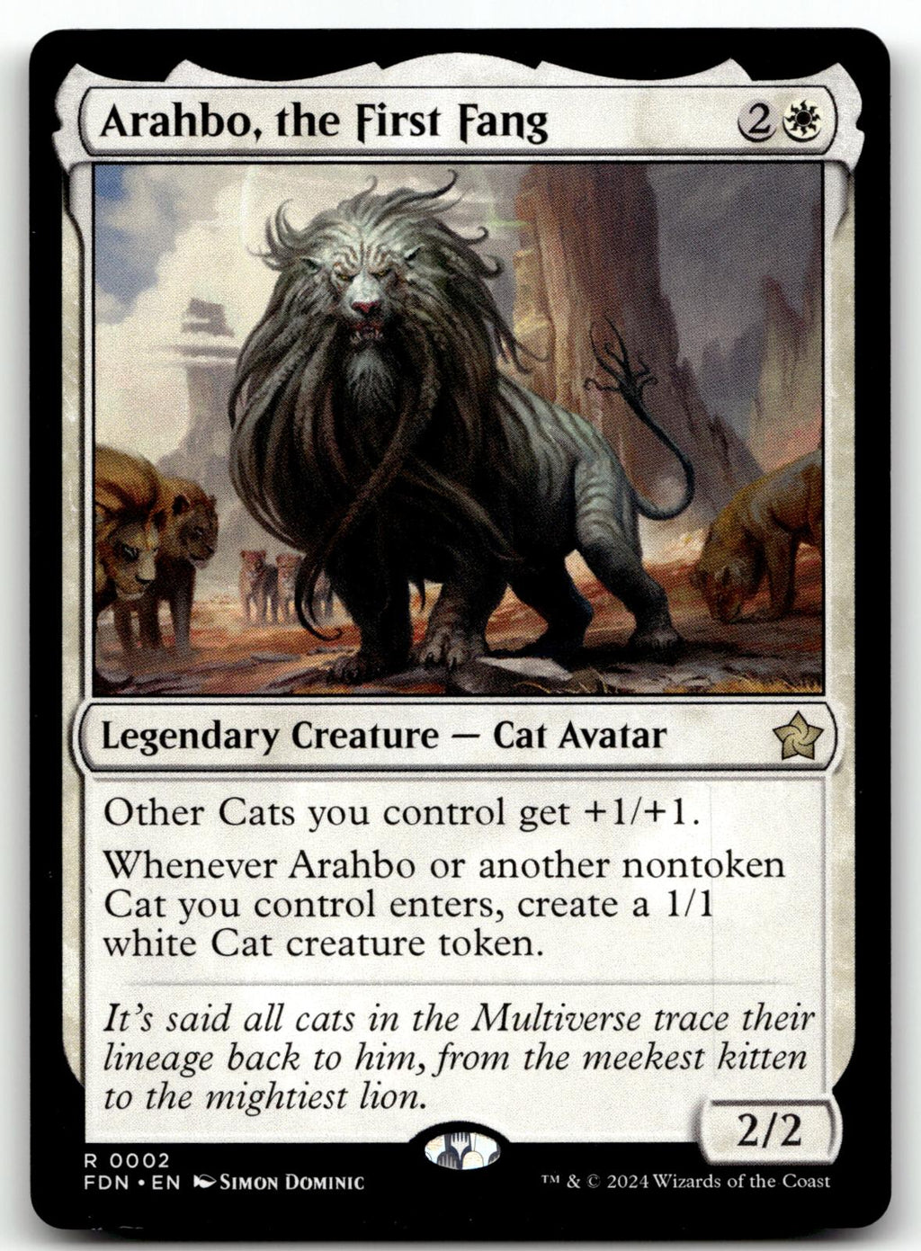 Arahbo, the First Fang 2 Rare Foundations Magic: The Gathering Near Mint