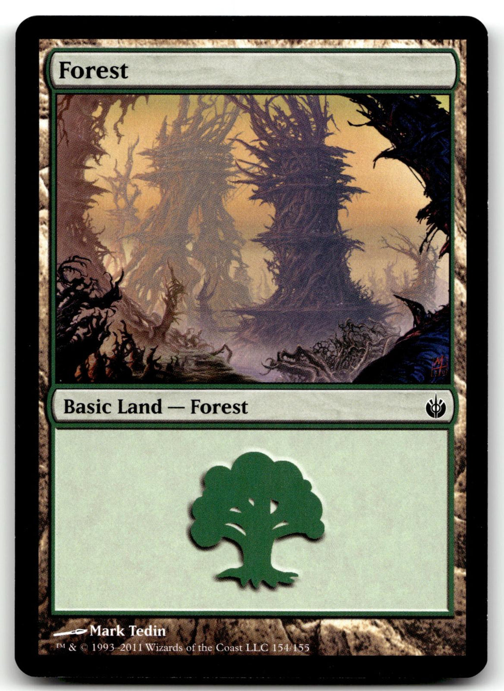 Forest (154) 154 Land Mirrodin Besieged Magic: The Gathering Near Mint