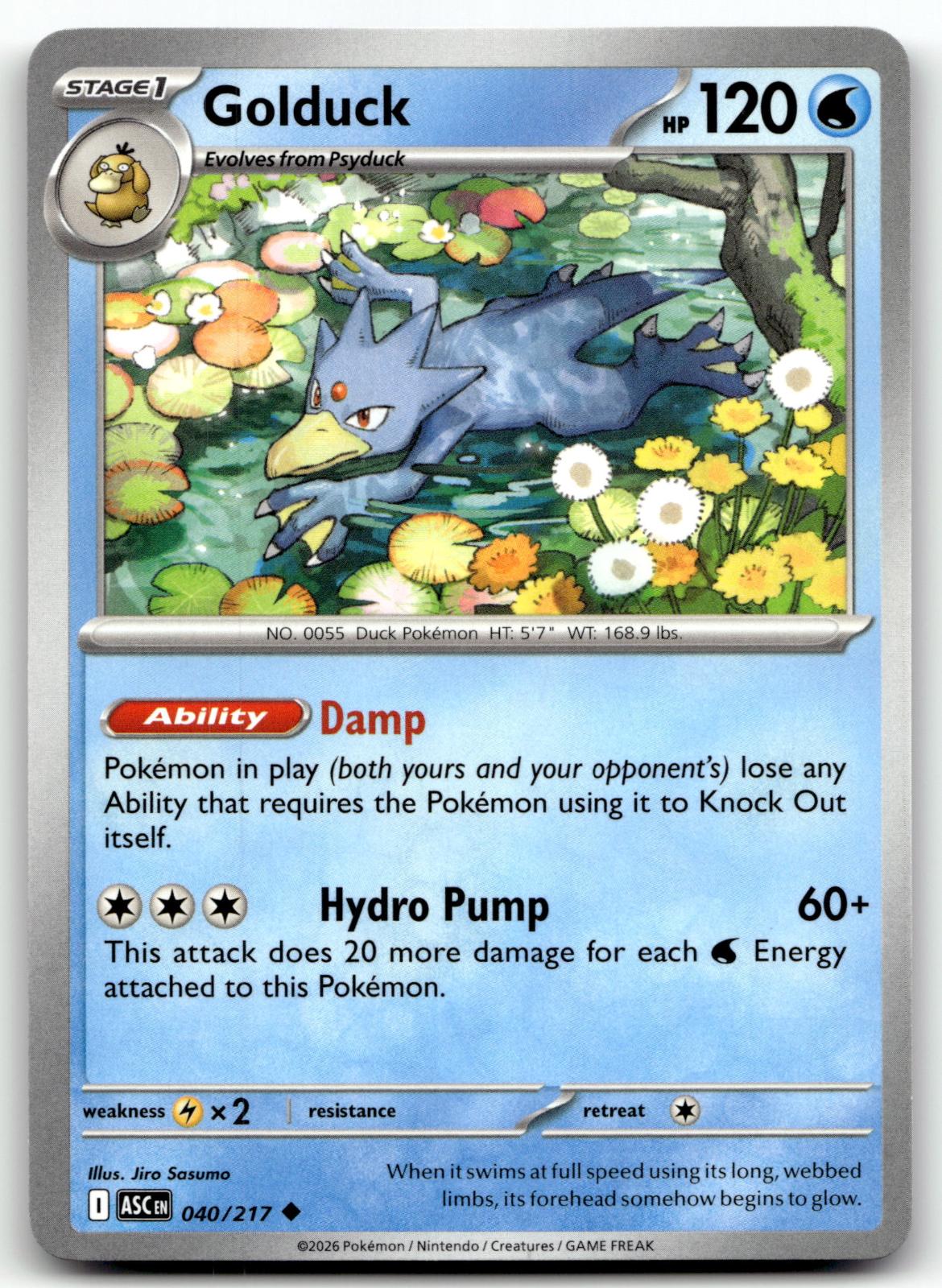 Golduck 040/217 Uncommon Ascended Heroes Pokemon Near Mint