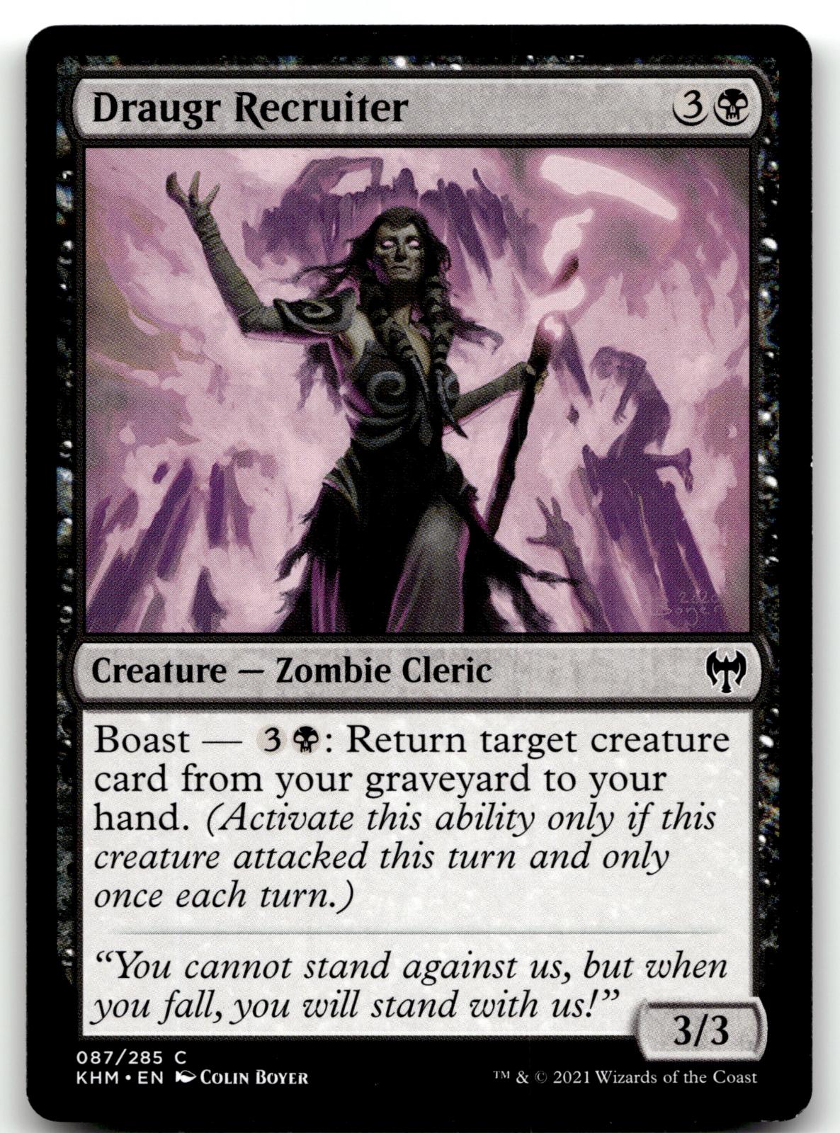 Draugr Recruiter 87 Common Kaldheim Magic: The Gathering Near Mint