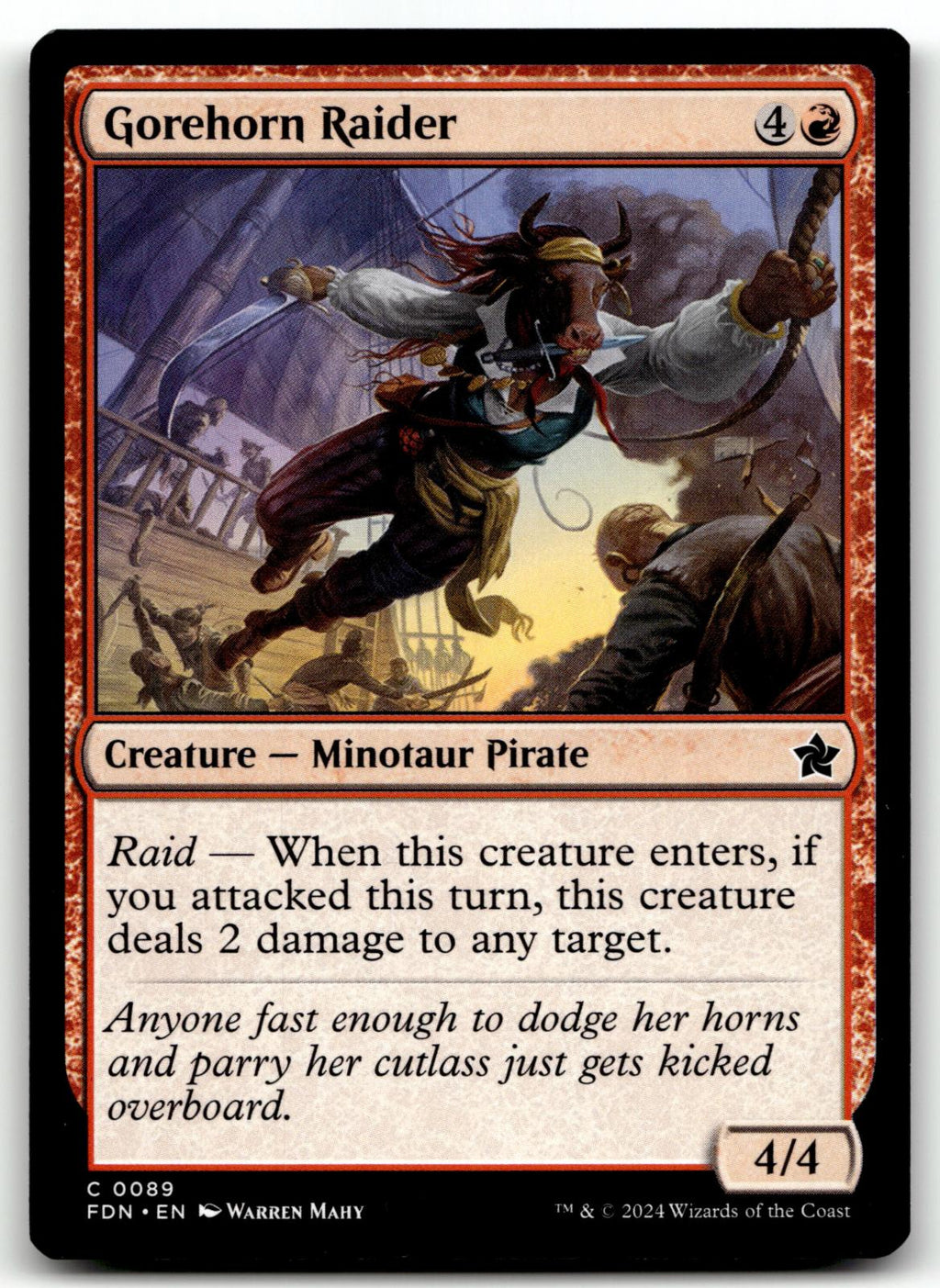 Gorehorn Raider 89 Common Foundations Magic: The Gathering Near Mint