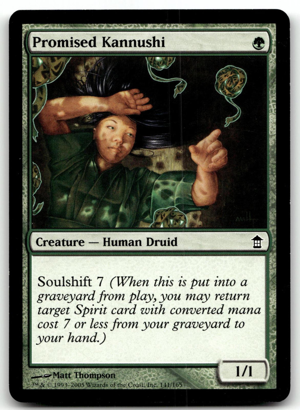 Promised Kannushi 141 Common Saviors of Kamigawa Magic: The Gathering Near Mint