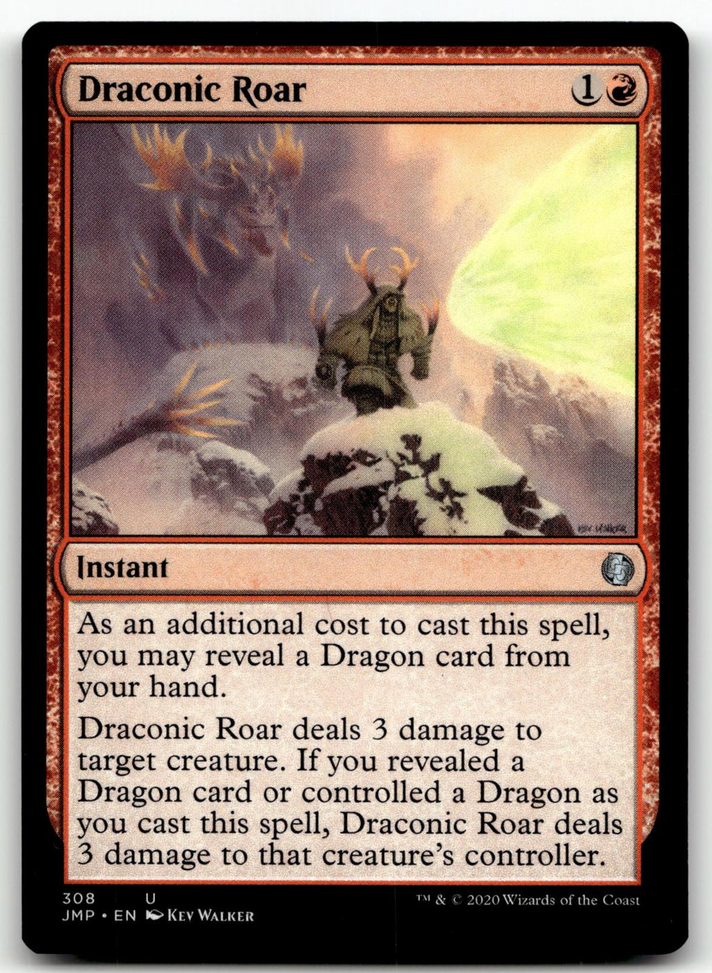 Draconic Roar 308 Uncommon Jumpstart Magic: The Gathering Near Mint