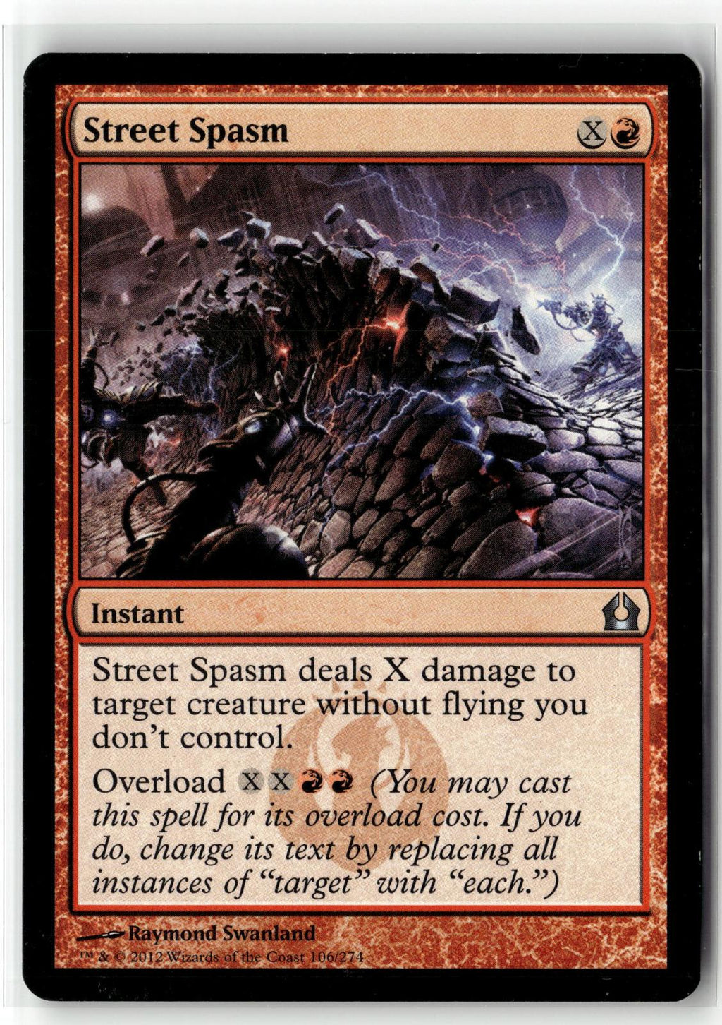 Street Spasm 106 Uncommon Return to Ravnica Magic: The Gathering Near Mint