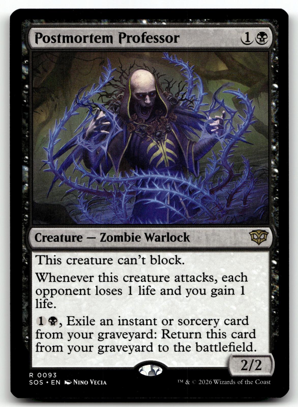 Postmortem Professor 93 Rare Secrets of Strixhaven Magic: The Gathering NM