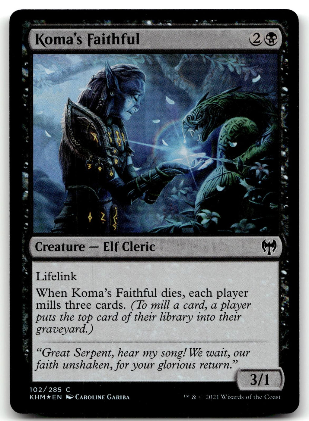 Koma's Faithful 102 Common Kaldheim Magic: The Gathering Foil Near Mint
