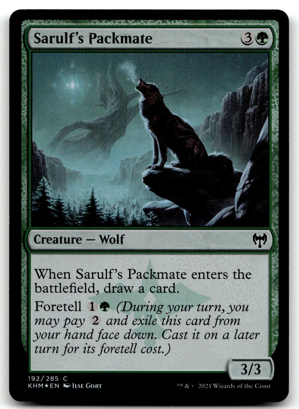 Sarulf's Packmate 192 Common Kaldheim Magic: The Gathering Foil Near Mint