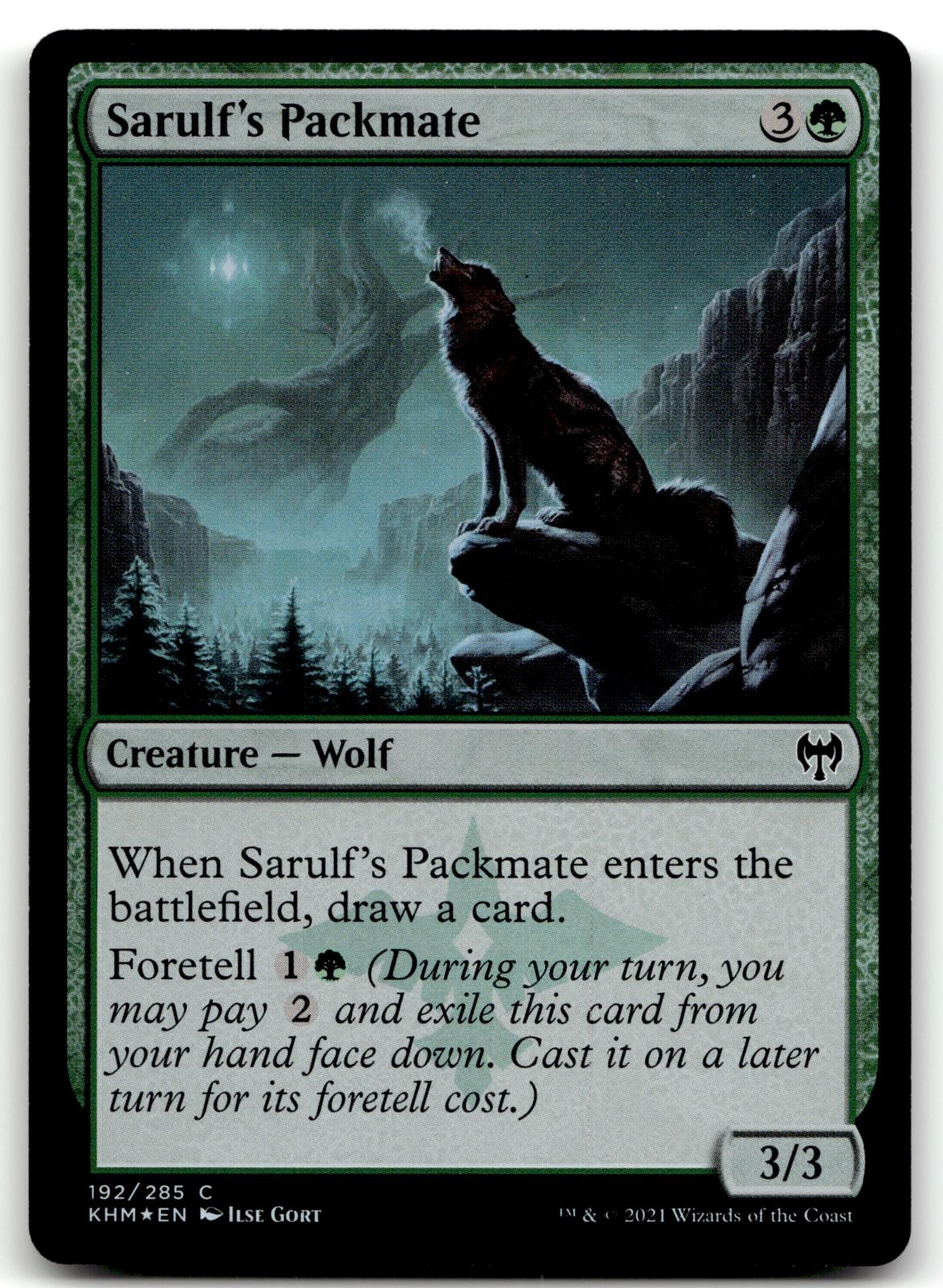 Sarulf's Packmate 192 Common Kaldheim Magic: The Gathering Foil Near Mint