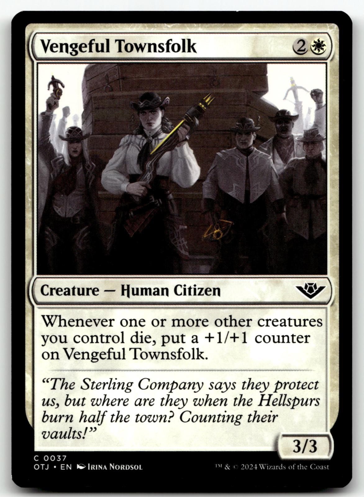 Vengeful Townsfolk 37 Common Outlaws of Thunder Junction Magic: The Gathering NM