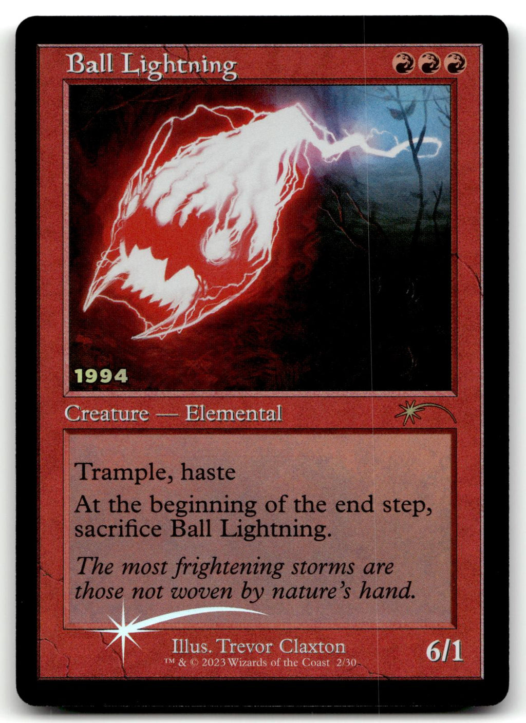 Ball Lightning 2 Promo 30th Anniversary Promos Magic: The Gathering Foil NM