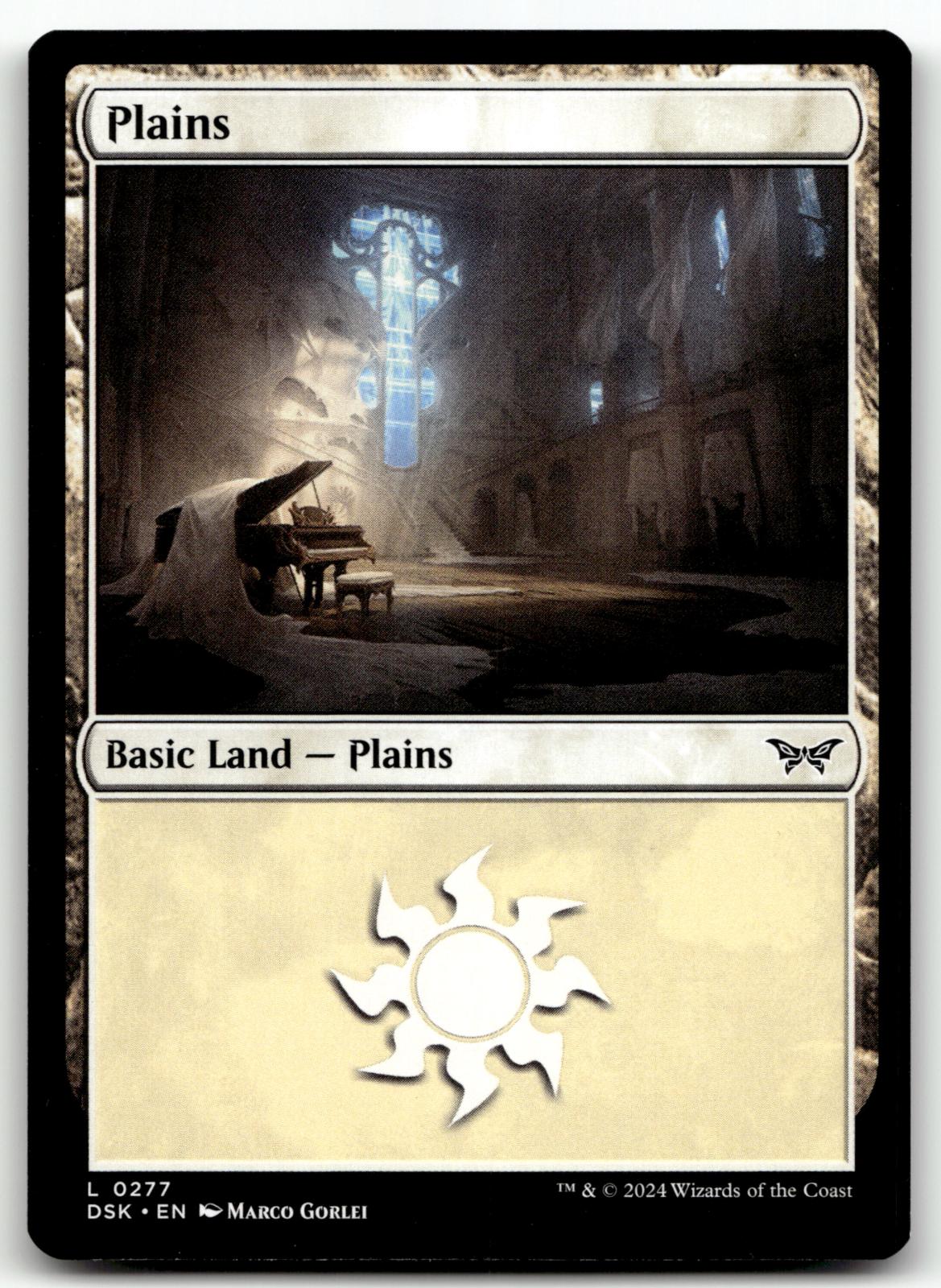 Plains (0277) 277 Land Duskmourn: House of Horror Magic: The Gathering Near Mint