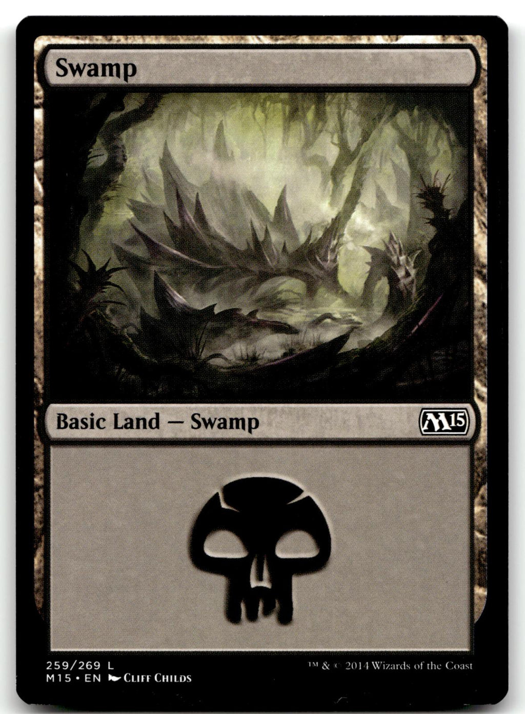 Swamp (259) 259 Land Magic 2015 (M15) Magic: The Gathering Near Mint