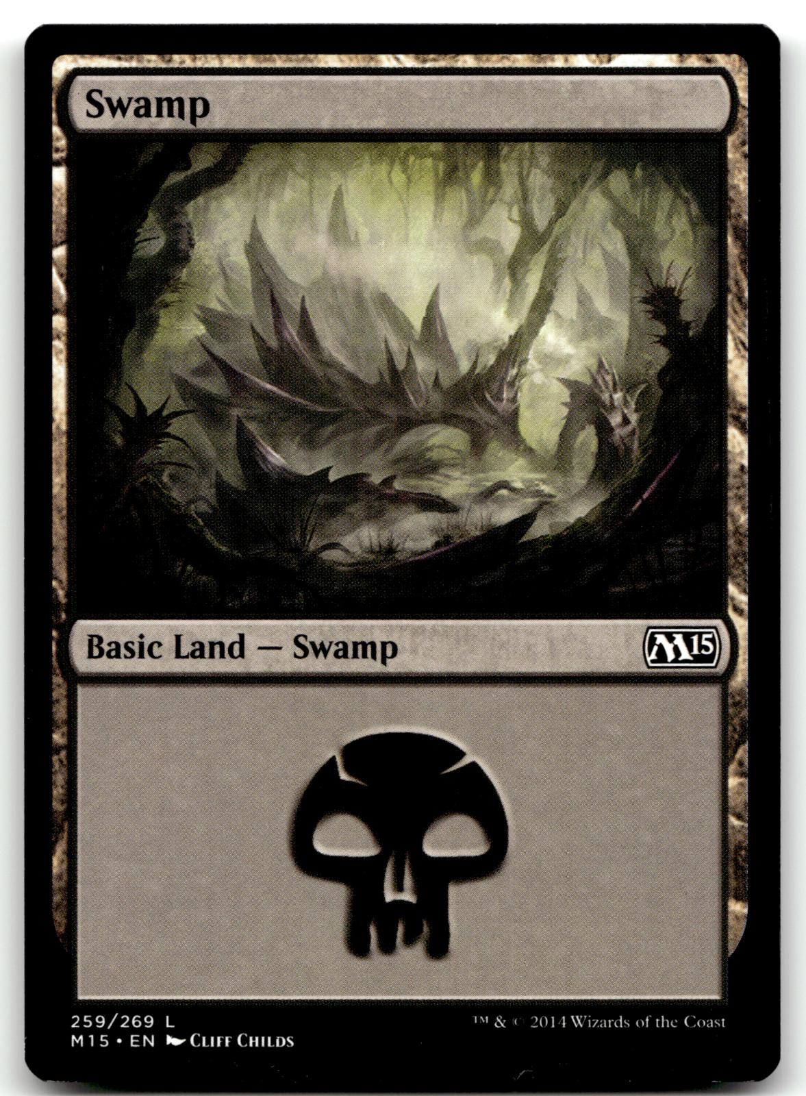 Swamp (259) 259 Land Magic 2015 (M15) Magic: The Gathering Near Mint