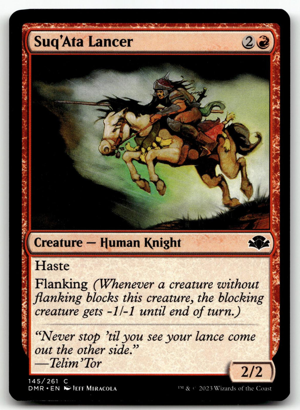 Suq'Ata Lancer 145 Common Dominaria Remastered Magic: The Gathering Near Mint
