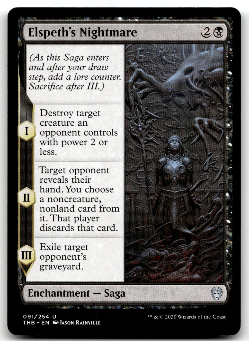 Elspeth's Nightmare 91 Uncommon Theros Beyond Death Magic: The Gathering NM