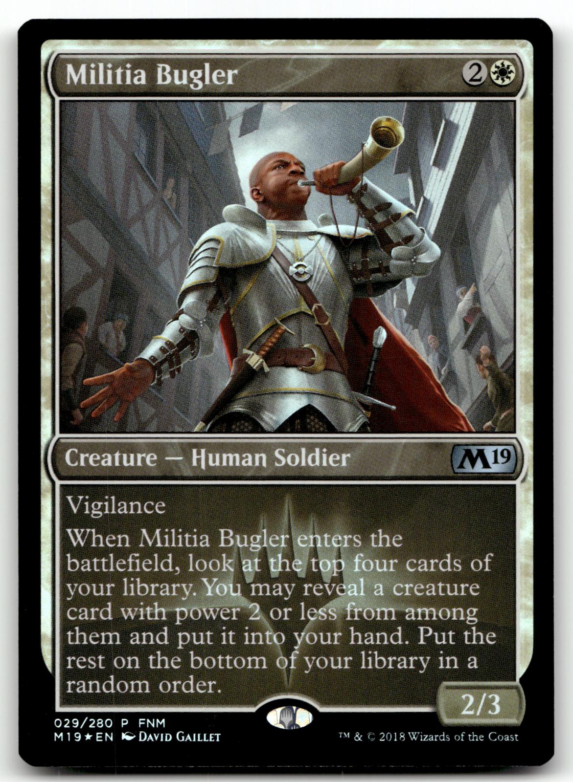 Militia Bugler 29 Promo FNM Promos Magic: The Gathering Foil Near Mint