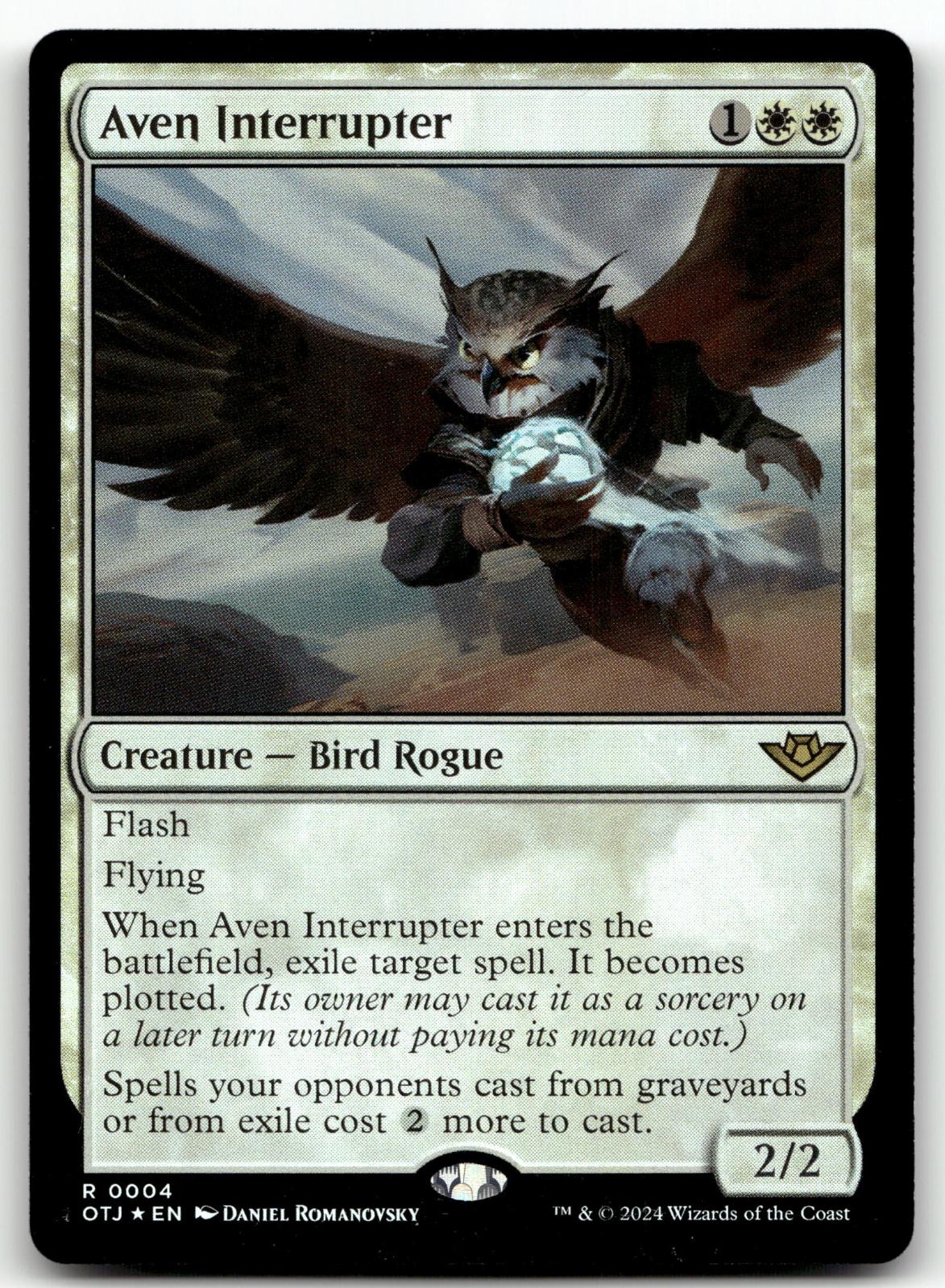 Aven Interrupter 4 Rare Outlaws of Thunder Junction Magic: The Gathering NM