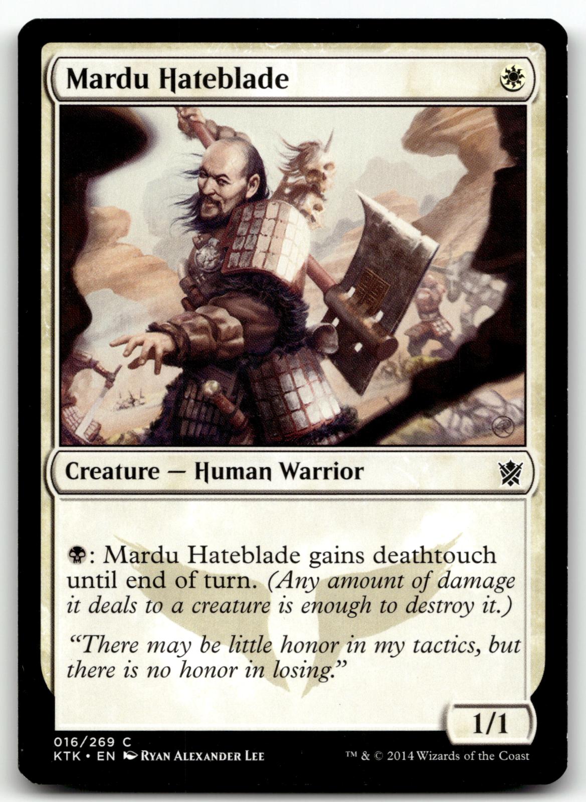 Mardu Hateblade 16 Common Khans of Tarkir Magic: The Gathering Near Mint