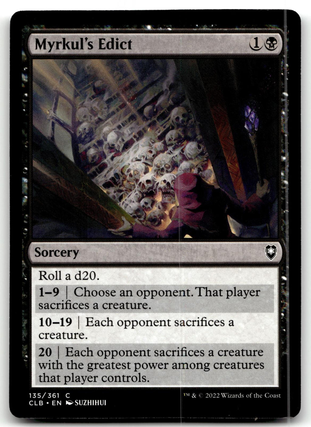 Myrkul's Edict 135 Commander Legends: Battle for Baldur's Gate Magic: The Gathering NM
