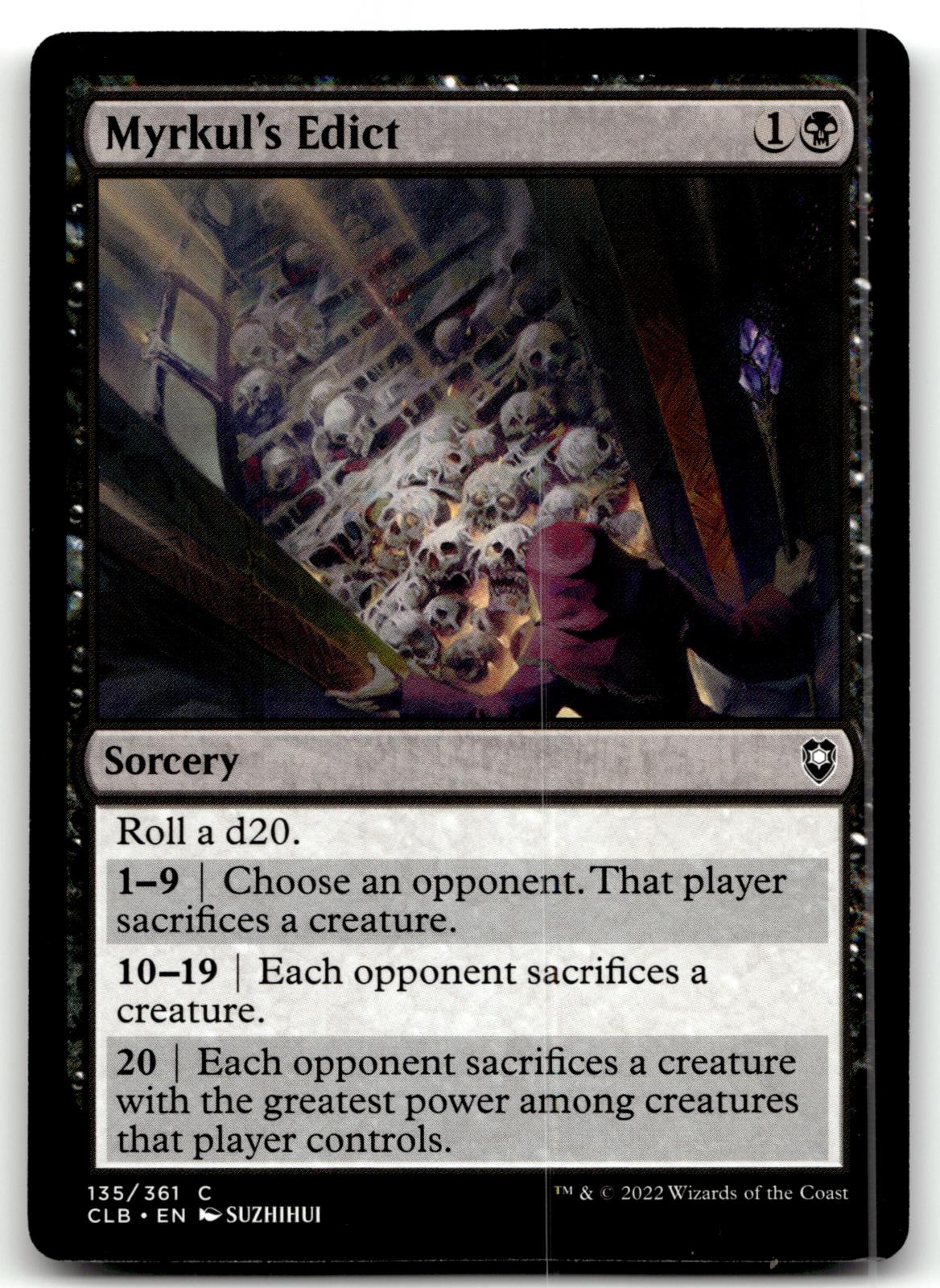 Myrkul's Edict 135 Commander Legends: Battle for Baldur's Gate Magic: The Gathering NM