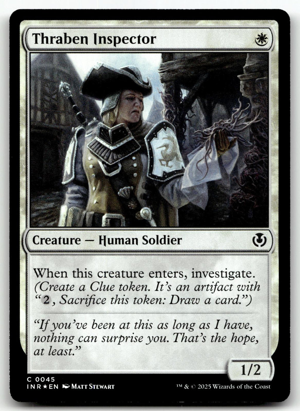 Thraben Inspector 45 Common Innistrad Remastered Magic: The Gathering Foil NM