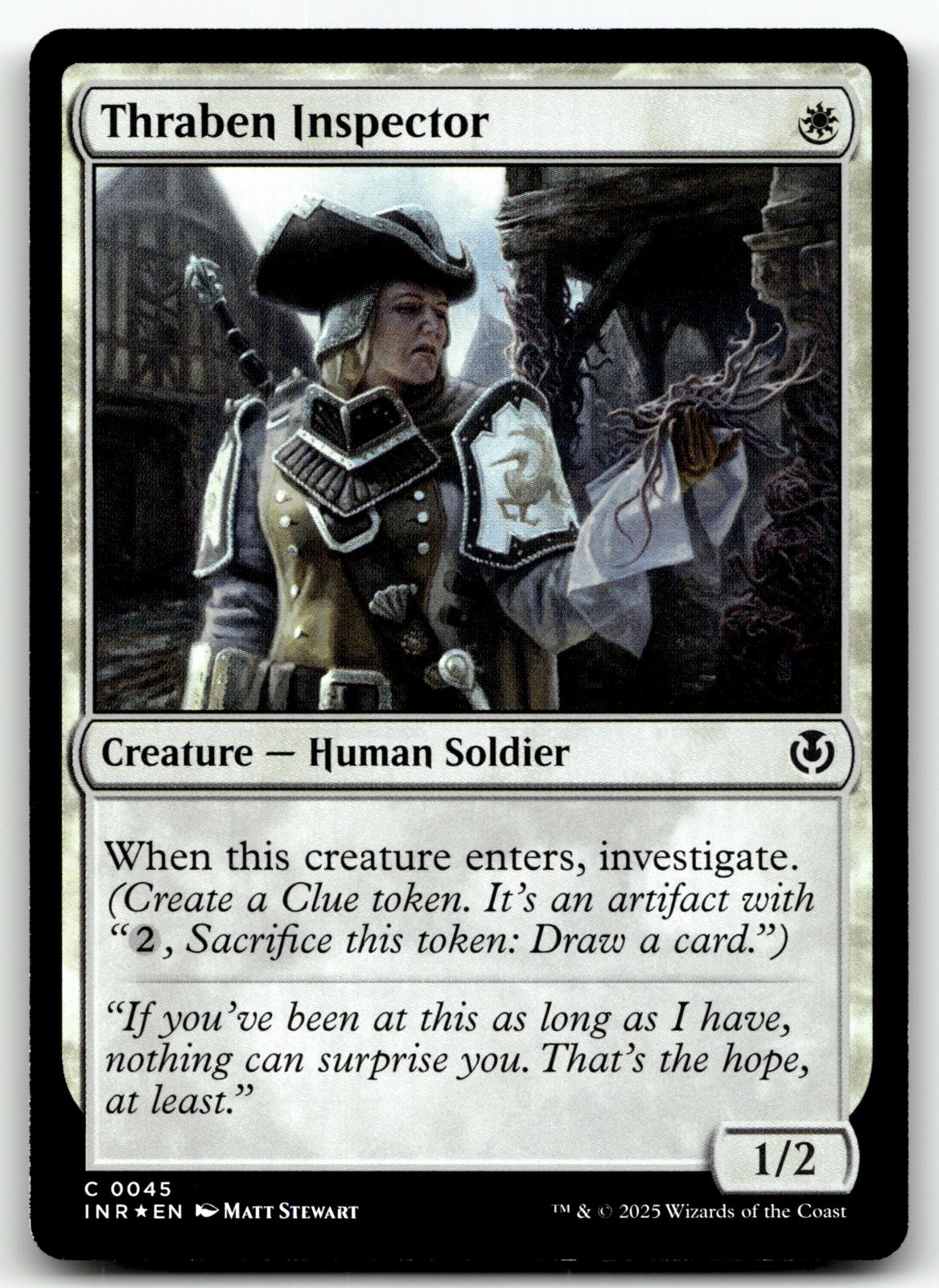 Thraben Inspector 45 Common Innistrad Remastered Magic: The Gathering Foil NM