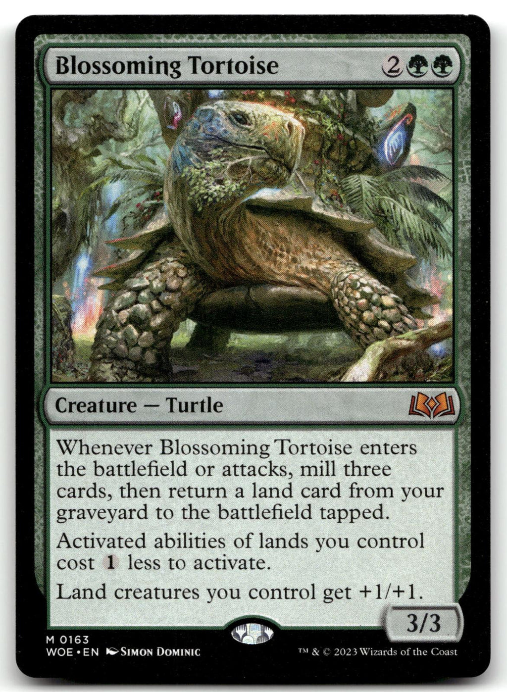 Blossoming Tortoise 163 Mythic Wilds of Eldraine Magic: The Gathering Near Mint