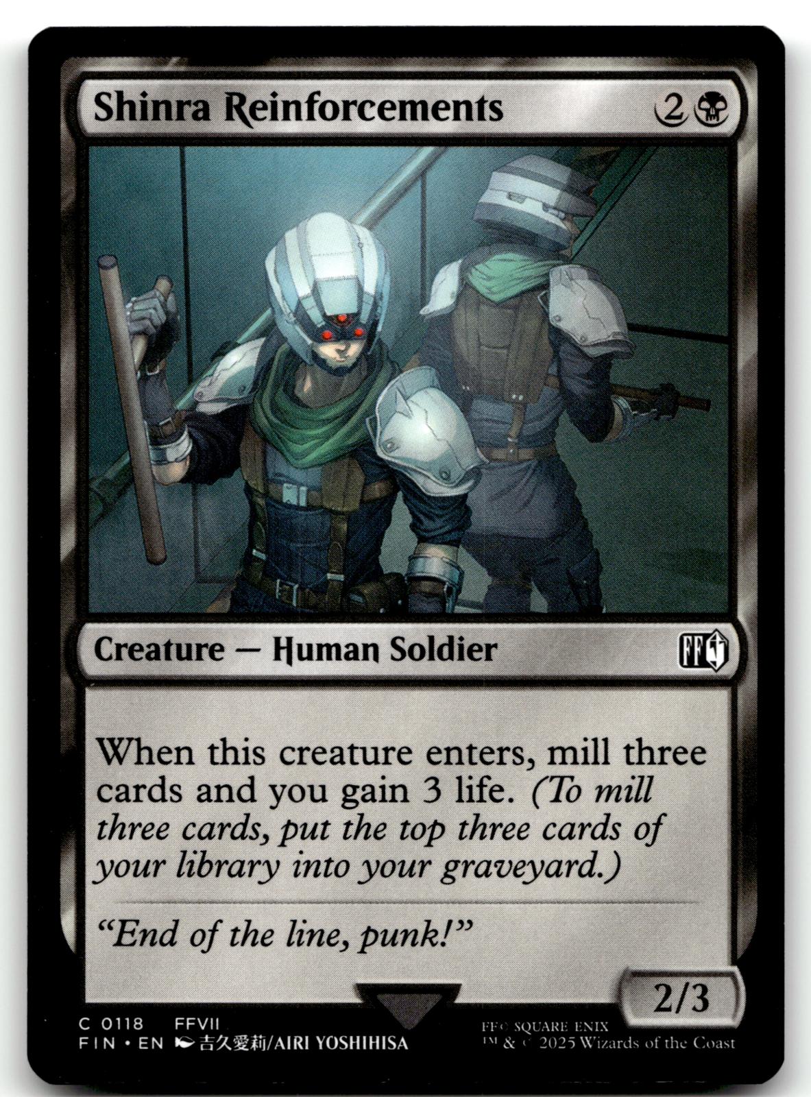 Shinra Reinforcements 118 Common FINAL FANTASY Magic: The Gathering Near Mint