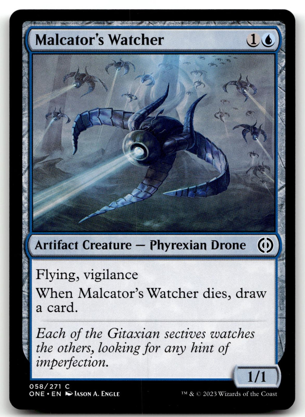Malcator's Watcher 58 Common Phyrexia: All Will Be One Magic: The Gathering NM